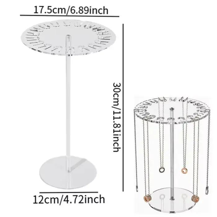 Organisateur de colliers présentoir à bijoux porte-bijoux transparent présentoir de colliers pour vi