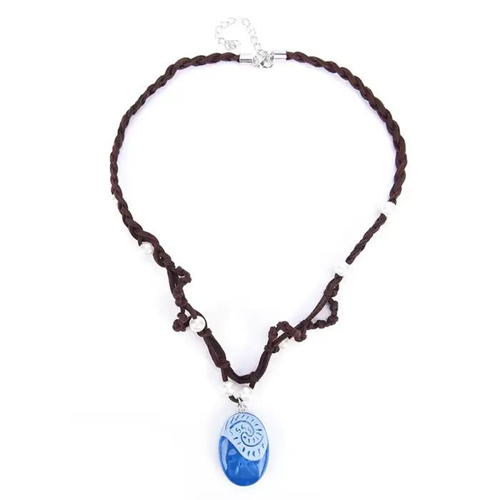 Collier de princesse Moana pour femmes et filles, accessoires de bijoux, film animé, Cosplay, corde 