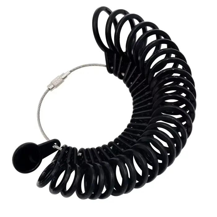 Jauge de taille de doigt en plastique, outil de mesure de la taille de bague EU/UK/US, outils profes