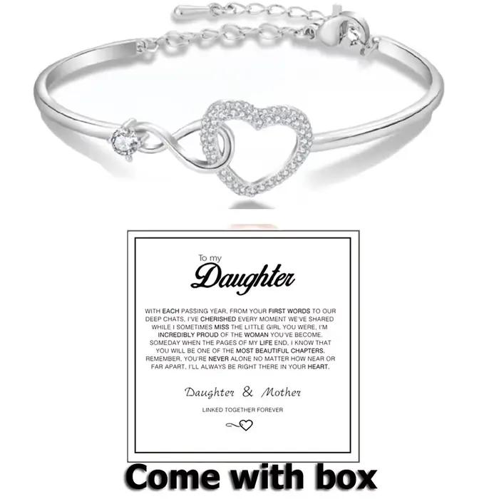 Bracelet connecté à ma fille pour toujours, bracelets en forme de cœur Infinity Forever Love de mama