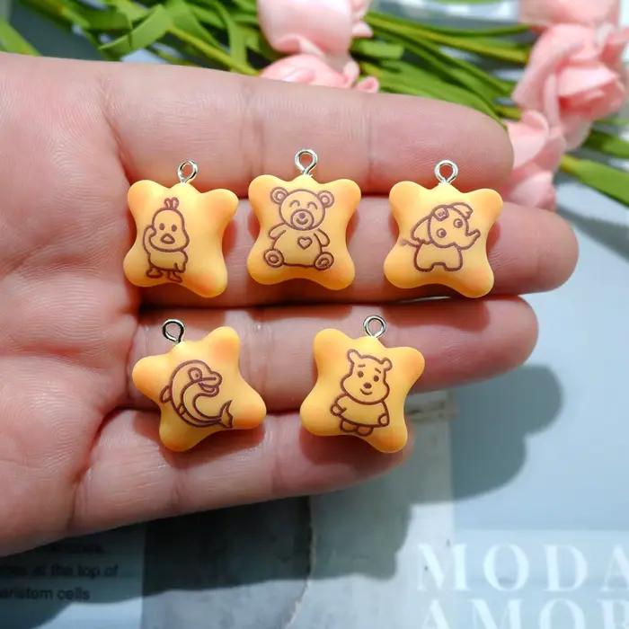 Breloques en forme de Biscuit pour la fabrication de bijoux, bricolage, boucles d'oreilles, Bracelet