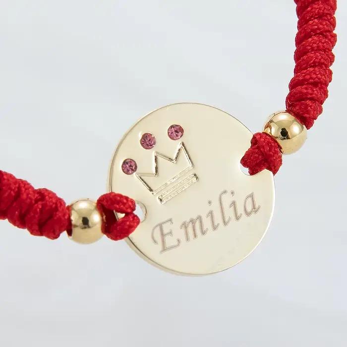 MIYOCAR Bracelet avec nom de bébé, cadeau pour bébé, plaqué or 14 carats, nom personnalisé délicat, 