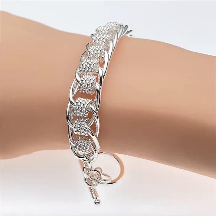 Andara – Bracelet en argent Sterling 925, en maille ronde, à la mode, pour femmes, bijoux de fiançai