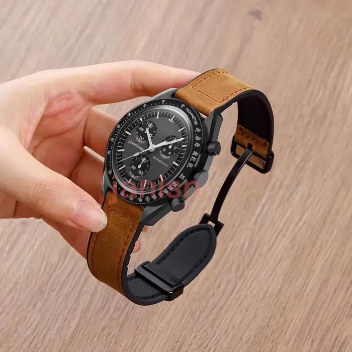 Bracelet magnétique pour Omega X Swatch Joint MoonSwatch, Bracelet en Silicone pour TicWatch2 Realme