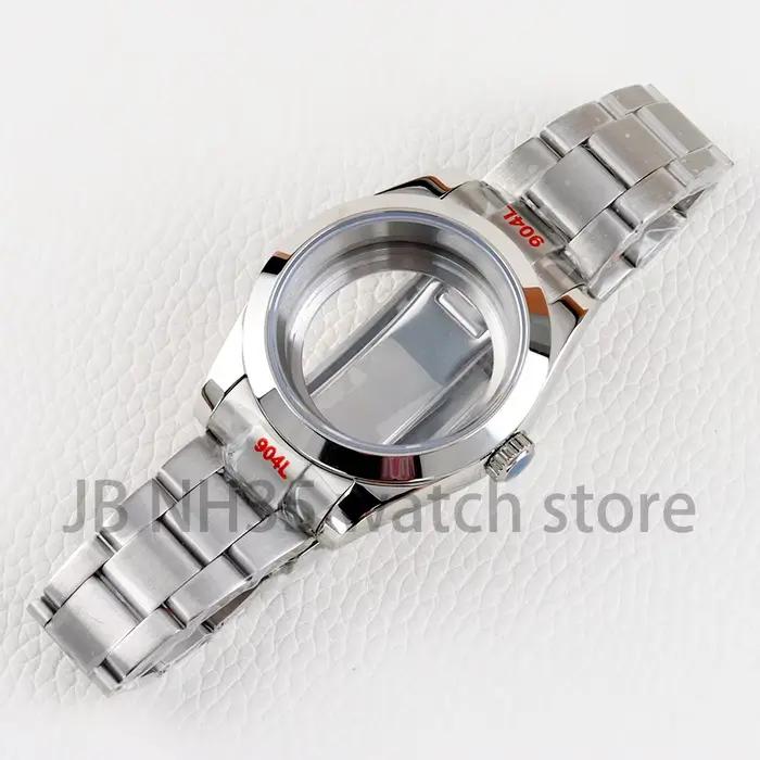 Bracelet Oyster PVD noir/or, boîtier NH35 36mm/39mm pour cadran 28.5mm, mouvement NH35 NH36, verre s