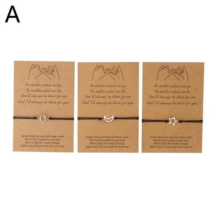 Bracelets de carte de navire de chia, longue distance, bracelet de promesse de mariage, cadeau d'ann