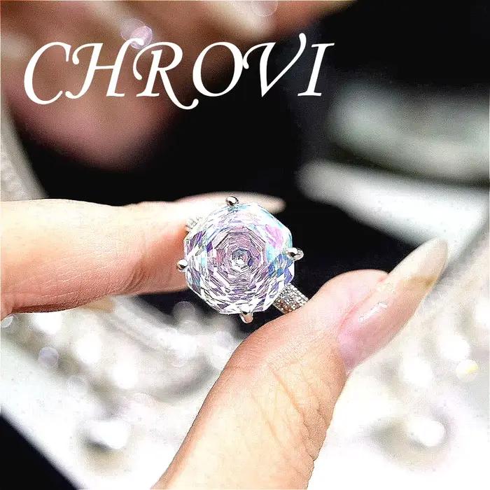 Bague en argent sterling 925 à la mode, sertie de diamants roses et de pierres précieuses colorées b