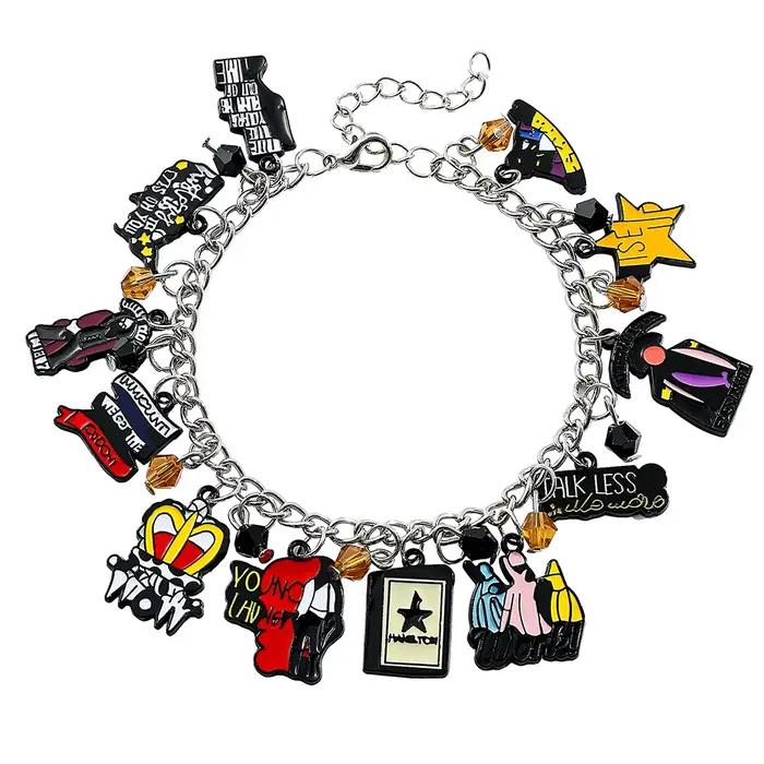 Breloque de bracelet Hamilton 'Talk Less Smile More' - Accessoire de bijouterie tendance pour femme,
