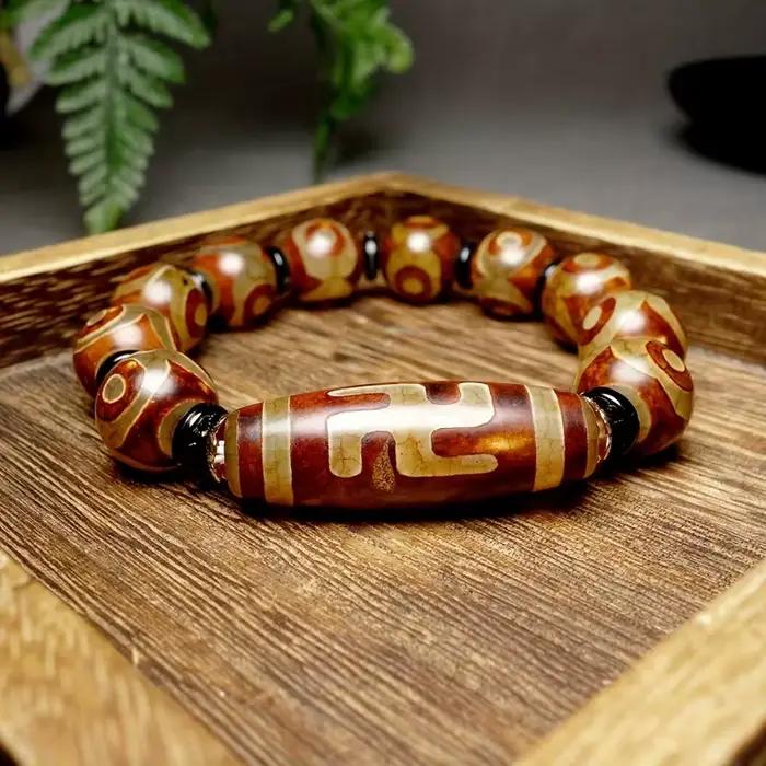 Bracelets de style agate vintage, accessoires de bijoux unisexes rétro