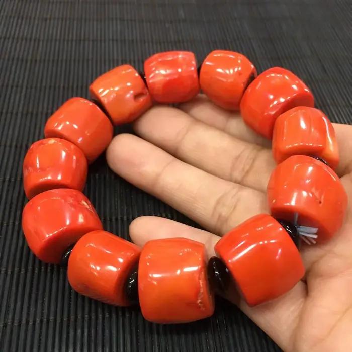 Bracelet de lieux rouges naturels authentiques pour hommes et femmes, accessoires de joaillerie fine