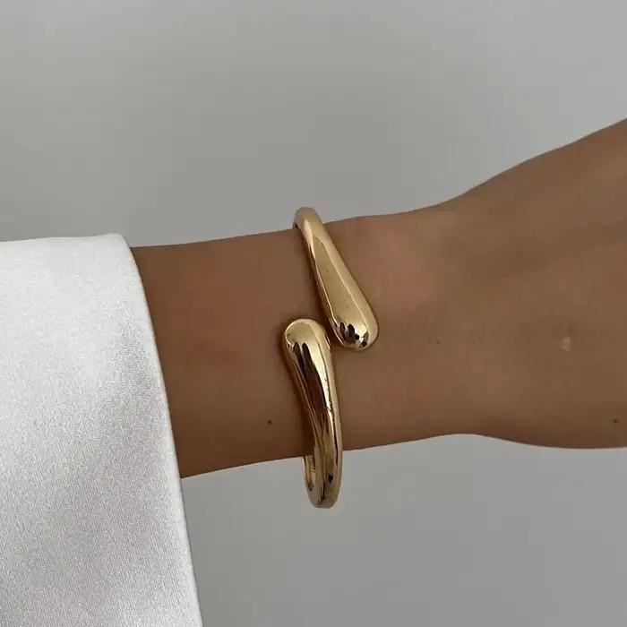 3 Styles Vintage Hip Hop métal manchette bracelets Punk or argent couleur géométrique printemps brac