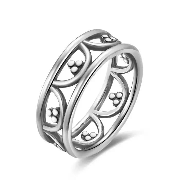 Bagues Vintage en argent Sterling 925, squelette en forme de fleur, bague ajourée rétro en argent no