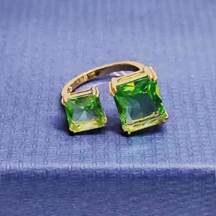 Ensemble de bijoux fins originaux 2026 les plus vendus pour femmes, bracelet en cristal vert et rose