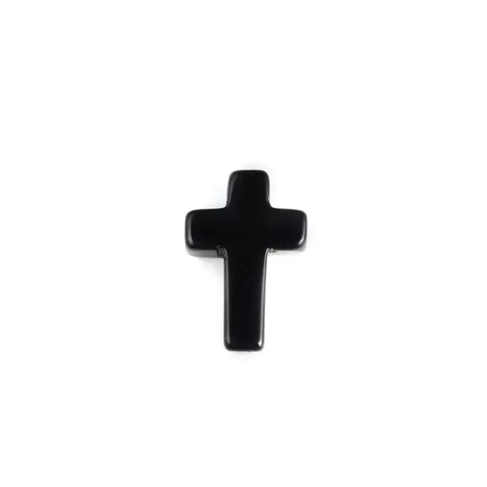 Pendentif croix pour collier et boucles d'oreilles, breloque en agate naturelle, quartz rose, turquo