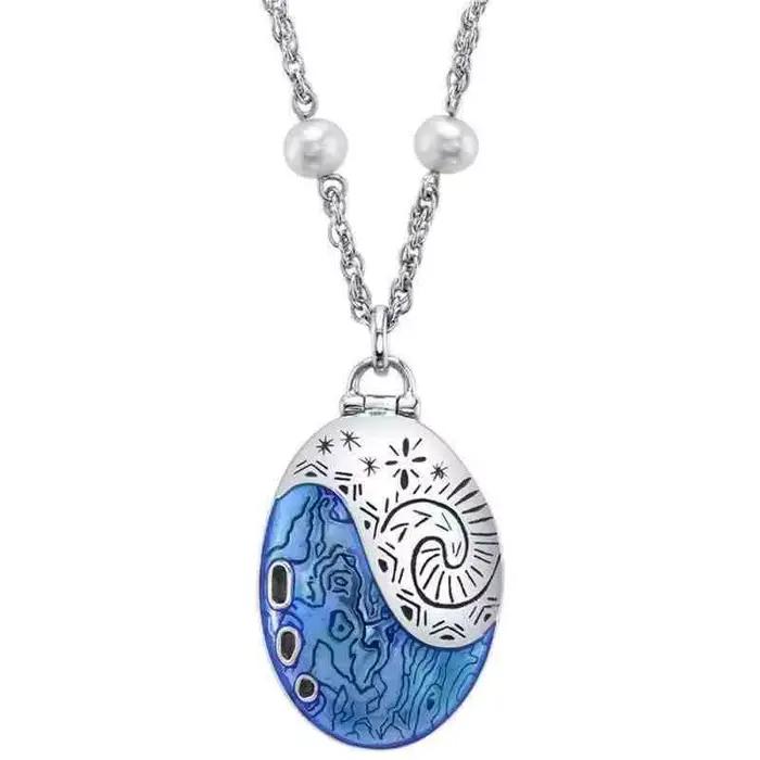 Collier pendentif en forme d'étoile de mer Moana en émail, breloque ouvrable, bijoux de Film d'anima