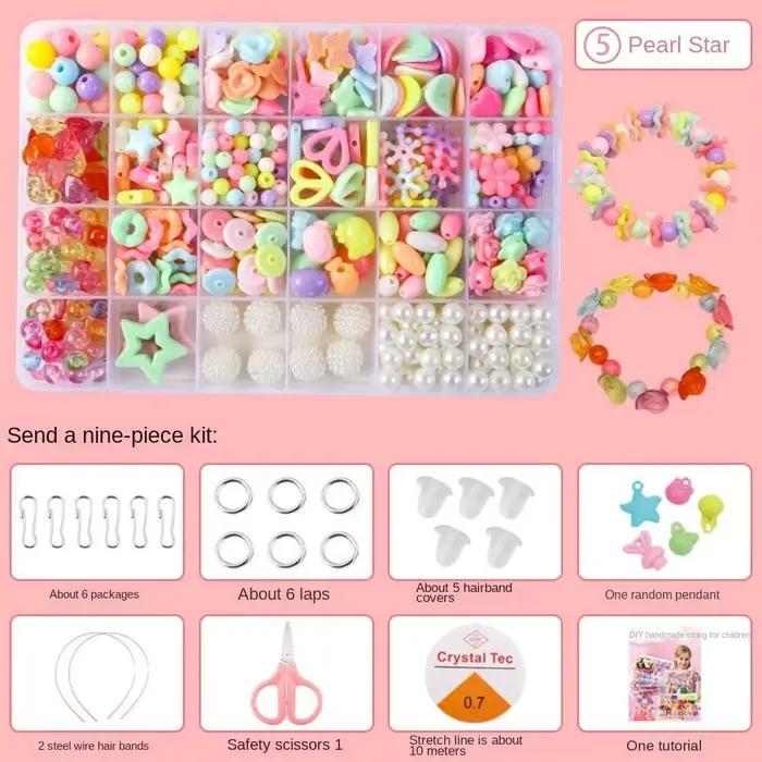 Kit de perles pour la création de bijoux faits main, kit de bricolage créatif pour la fabrication de