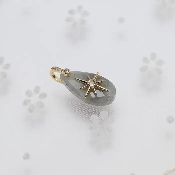 Pendentif diamant pierre naturelle Agates/Lapis Long pendentif en forme de goutte pour la fabricatio