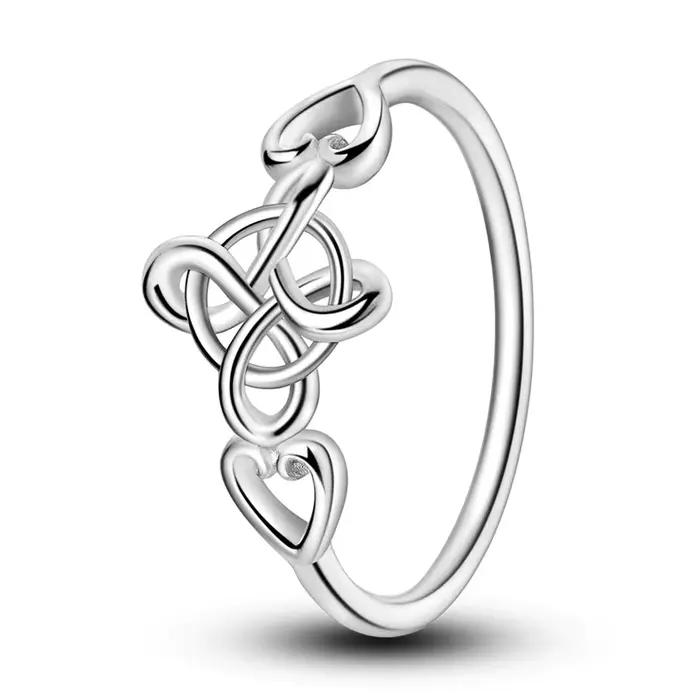 Bagues originales en argent Sterling 925 avec nœud celtique pour femmes et filles, bijoux cadeaux d'