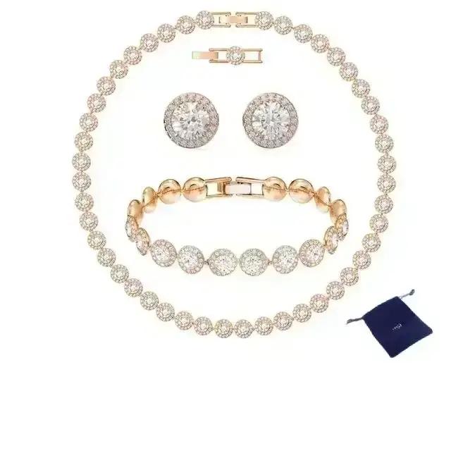 Ensemble de bijoux de luxe exquis pour femmes 2025, ensemble simple et élégant, ensemble de bijoux e