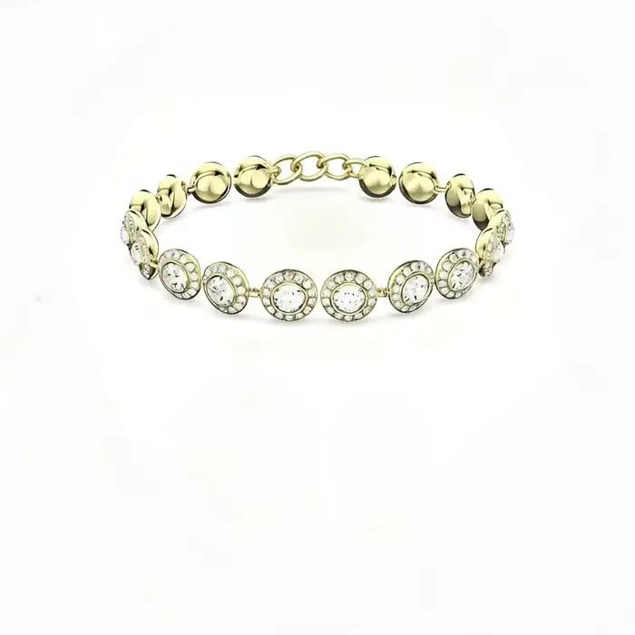 Bijou de main pour femme en cristal autrichien Una Agelc, élégant, avec diamants étincelants, style 