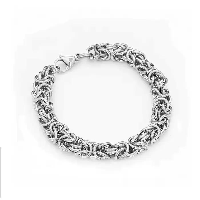 Bracelet en acier inoxydable entrelacé de 8mm, style punk, Hip Hop, talisman pour hommes et femmes, 