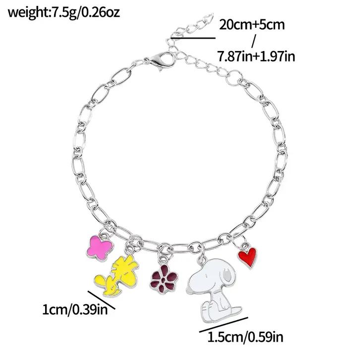 1 bracelet Snoopy perlé, accessoires d'amitié