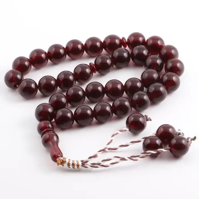 Bracelet de Yoga en Pierre Semi Fierté, Chapelet Rond de 14mm, Bijoux de Méditation, Ramadan Musulma