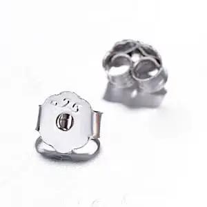 Bouchon de boucle d'oreille en argent Sterling 925 massif, véritable, dos de sécurité, bouchons d'or