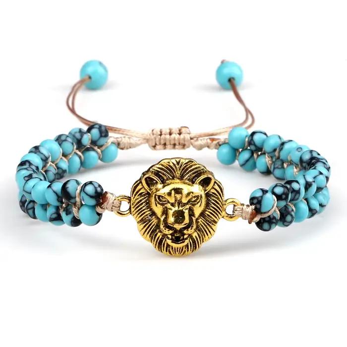 Bracelet de perles d'arbre de vie pour femmes, pierre naturelle, perles mala, bracelets tressés fait