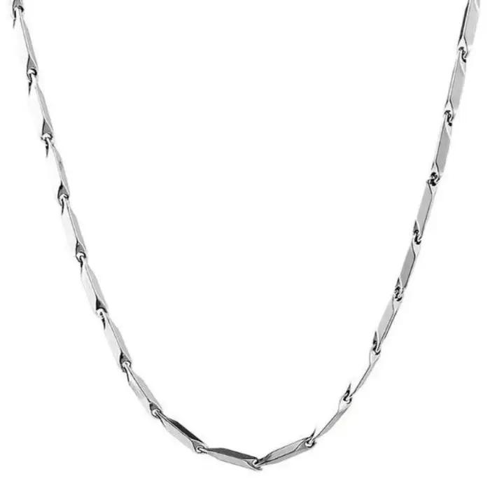 Collier losange en acier titane pour hommes et femmes, accessoires de bijoux de Style Punk Hip-hop K