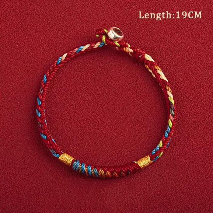 Bracelet Tibétain Fait à la Main en Fil Coloré pour Homme et Femme, Breloque Porte-Bonheur, Corde, N