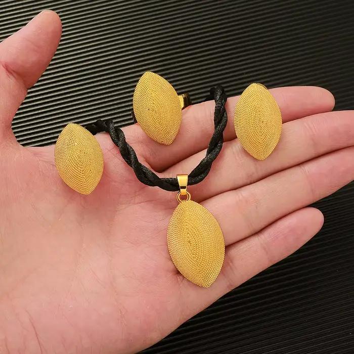Ensemble de Bijoux Africains en Or pour Femme, Patients de Dubaï, Cadeaux de Mariage, Collier, Pende