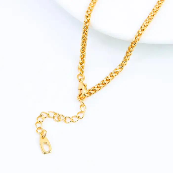 Bijoux de mariage islamiques de luxe, pendentif plaqué or 24 carats pour femmes arabes, collier à la
