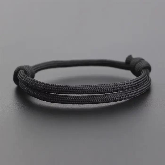 Bracelets en corde minimaliste pour hommes et femmes, faits à la main, réglables, en fil rouge, pour