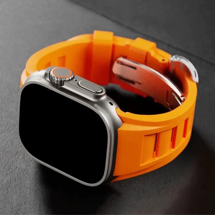 Bracelet de sport pour Apple Watch Ultra 3 2 49mm, en caoutchouc, pour iWatch série 11 10 46mm 9/8/7