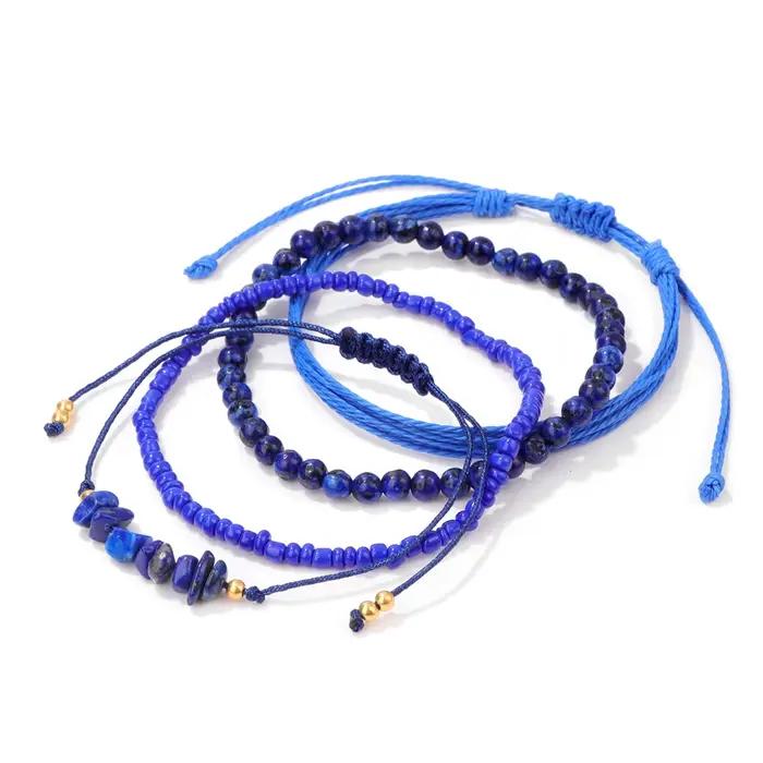 Bracelet de petites perles colorées minimalistes pour femmes et filles, vert, rose, violet, orange, 
