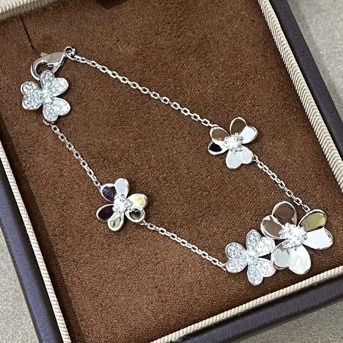 Nouveau bracelet manchette en argent sterling 925 avec trois feuilles, design italien, bijoux de lux