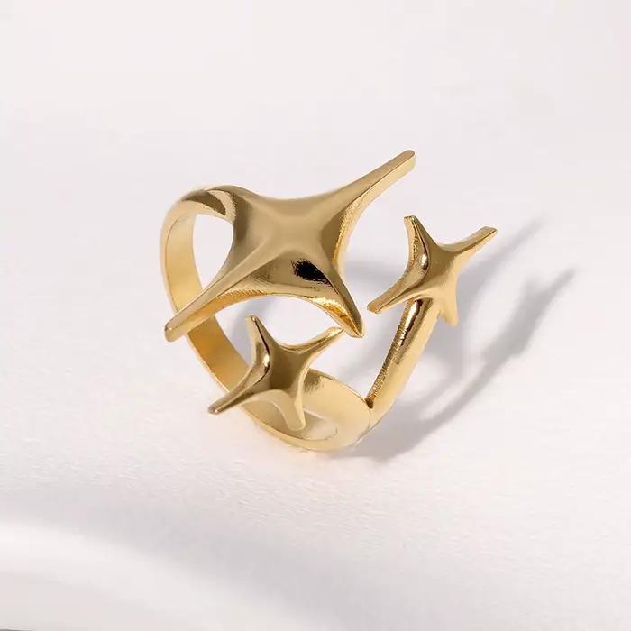 Nouvelle bague européenne et américaine en acier inoxydable, Niche Design pour adolescents, avec éto