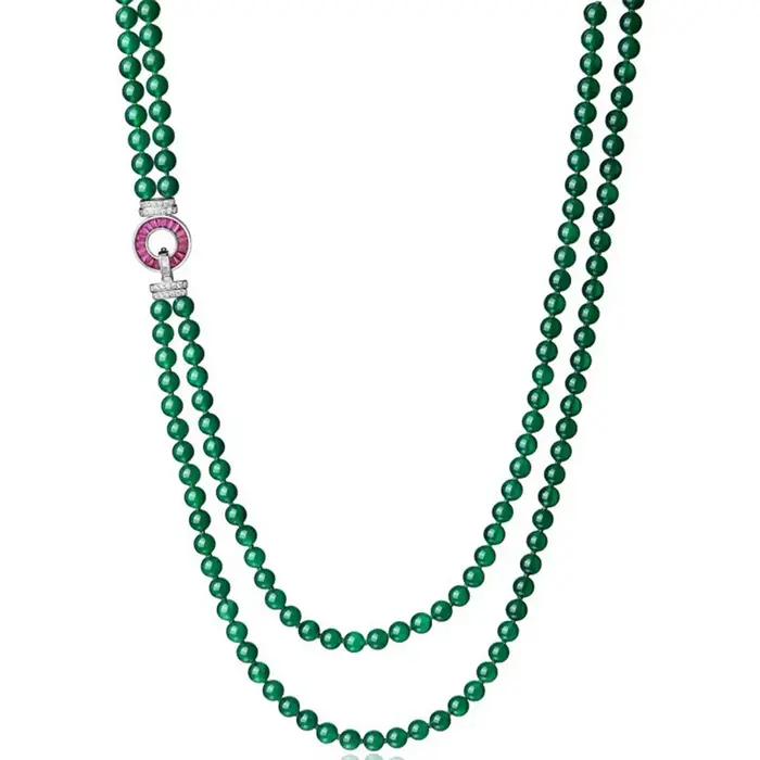 WUIHA Vintage 925 en argent Sterling laboratoire saphir Jade rubis haute teneur en carbone diamant pierres précieuses pendentif collier bijoux fins en gros
