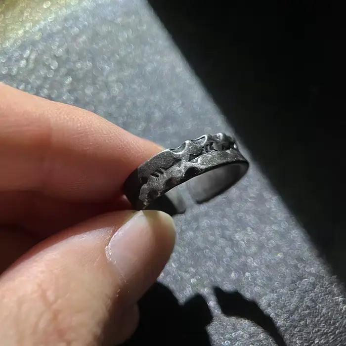 Bague gothique à Motifs Vintage amérindiens, anneau ouvert réglable pour hommes et femmes, bijoux en alliage faits à la main, accessoires cadeau