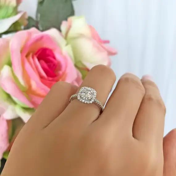 Bague de Fiançailles en Clip CZ Transparent pour Femme, Grande Bague de Rotterdam, Couleur Argent, Bijoux de Mariage, Cadeau de ix, AAA, Mode Féminine