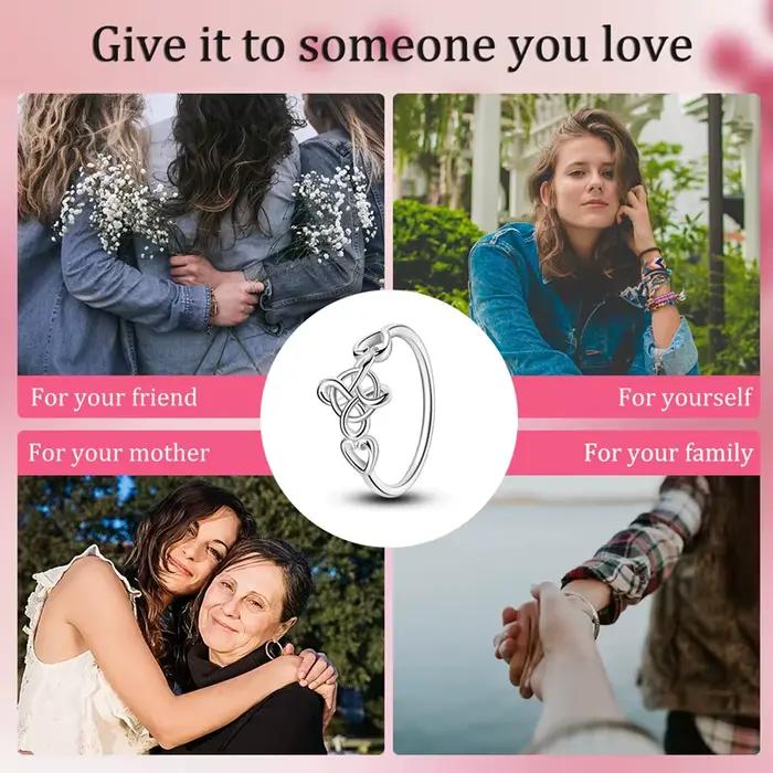 Bagues originales en argent Sterling 925 avec nœud celtique pour femmes et filles, bijoux cadeaux d'anniversaire