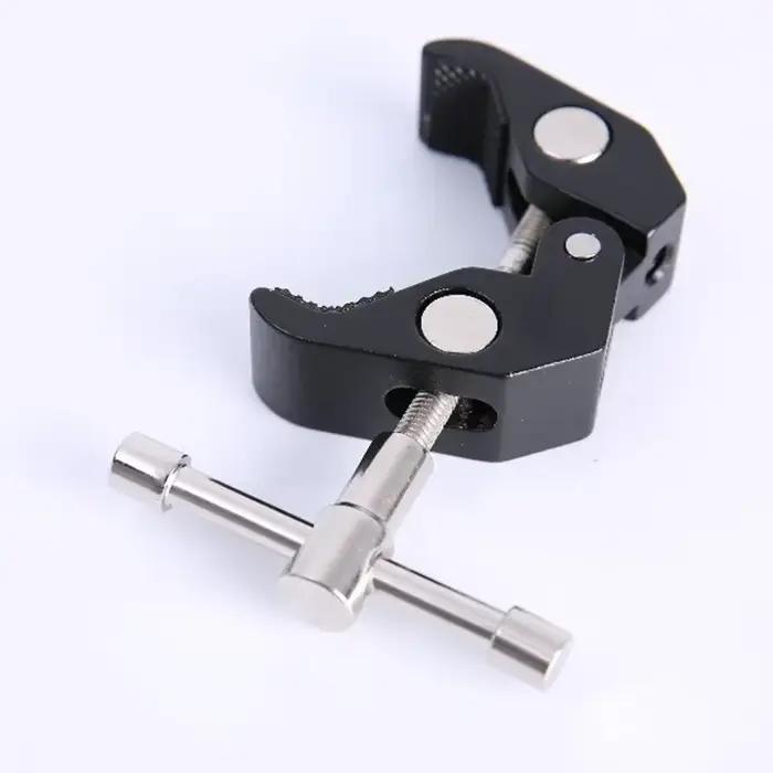 Pince à barre métallique, Serre-joints Super C, Pince crabe métallique, Pince Super T-track pour Rig DSLR, Moniteur LCD, Éclairage de studio