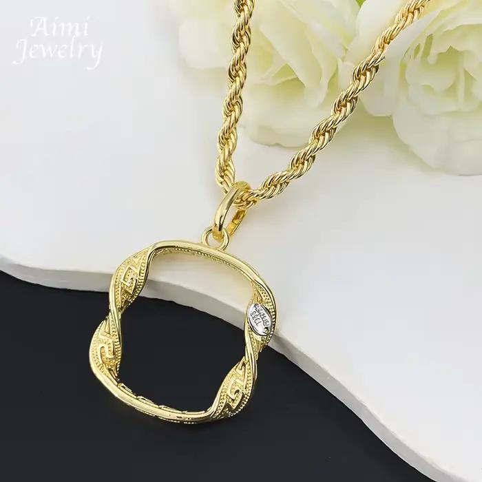 Ensemble de bijoux plaqués or 18 carats pour femmes, carré exquis, Simple, dubaï, gros cerceau, boucles d'oreilles, collier, cadeaux de fête de mariage
