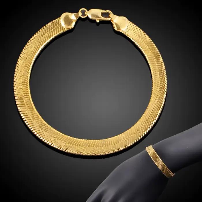 Bracelet plaqué or 24 carats pour salle Sophia, bracelet lame en or 18 carats, JO4 cm, 5 cm, 7 cm, 8 cm, 10mm, 21cm