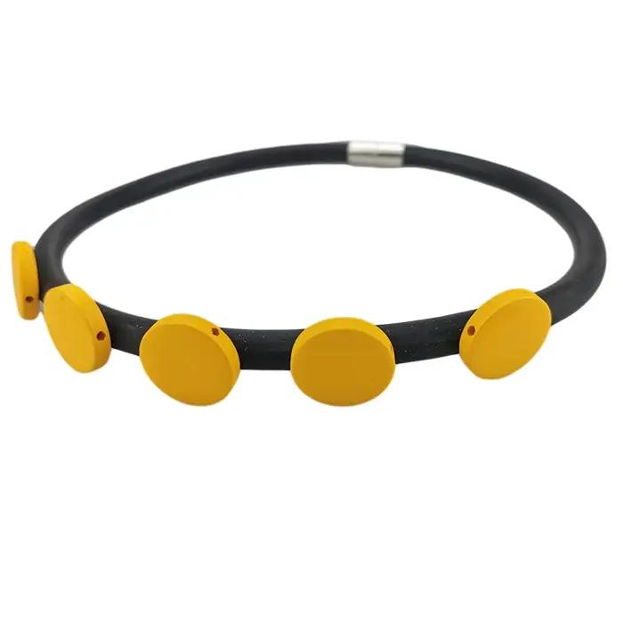 UKEBAY – collier ras du cou en bois pour femmes, Vintage, en caoutchouc, Simple, fait à la main, bijou d'amour, chaîne de fête de mariage