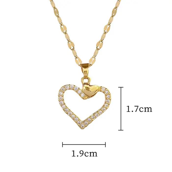 ChimCoussins-Colliers de la présidence en acier inoxydable pour femmes et filles, déclaration d'amour, document en or, collier en métal, fête d'anniversaire, bijoux, contre-indiqué, 03