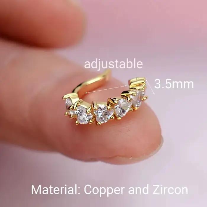 Boucle d'oreille à Clip en cristal CZ, 1 pièce, manchette d'oreille en feuille sans Piercing, Helix Cartilage, Clip d'oreille pour femmes et adolescentes, bijoux de fête