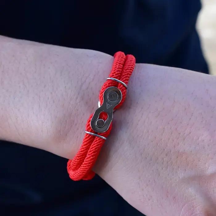 Biker Bracelet à breloques hommes Bracelet tresse corde chaîne moto vélo Style Bracelets mode Punk Bracelets bijoux réglable