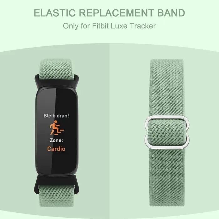 Bracelet artificiel astique de Remplacement Réglable pour Montre Connectée Fitbit Luxe, Accessoires, 2 Pièces/Lot